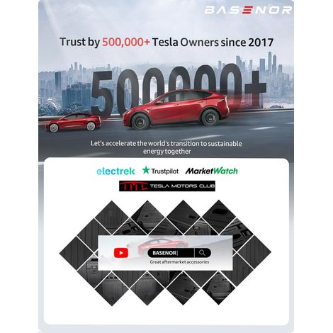 3 pezzi Tesla Model Y seconda fila sedili posteriore copertura TPE protezione sedile posteriore tappetino impermeabile per animali domestici per 2024-2021 modello Y accessori (1/4)