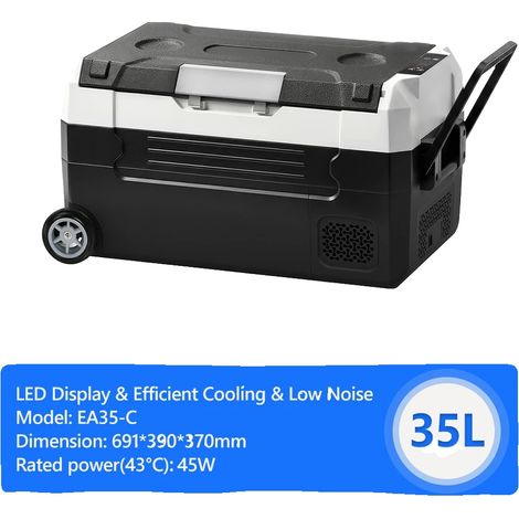 Nevera portátil para coche, diseño portátil, refrigeración de bajo consumo, 35 litros. (1/2)