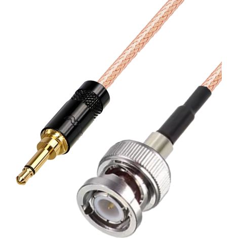 Anschlusskabel mit 3,5-mm-Klinkenstecker / BNC-Stecker, RG316, 5 m