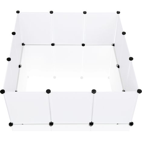 Randaco Recinto per piccoli animali Recinto per cuccioli Recinto per esterni Box 12 pezzi 45x35cm