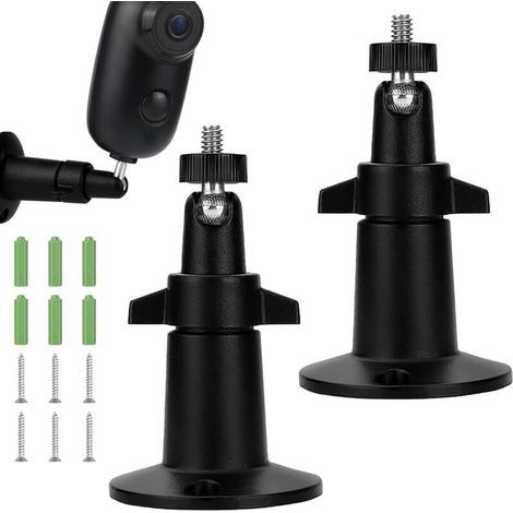 Set mit 2 verstellbaren Metall-Wandhalterungen für Überwachungskameras, für den Innen- und Außenbereich geeignet, kompatibel mit Arlo-Modellen und anderen Marken (1/2)