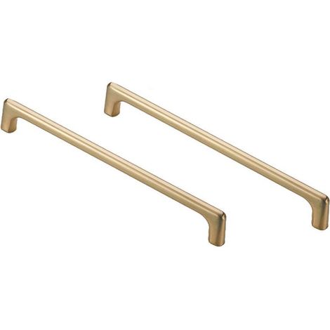 2pcs Poignée Meuble Cuisine, Poignées de Tiroir en Laiton Brossé Moderne Européenes Poignee de Porte de Cuisine Salle de Bain, Entrax de trou 192mm (1/5)