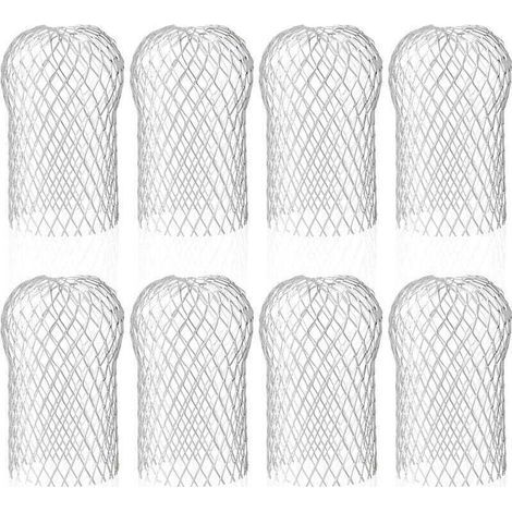 Enowelir Set mit 8 flexiblen und langlebigen Aluminium-Dachrinnenabdeckungen, Filtern für Fallrohre und Traufen gegen Laub (1/5)