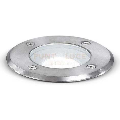GES260- SEGNAPASSI IN ACCIAIO INOSSIDABILE E ALLUMINIO CALPESTABILE AD INCASSO ATTACCO GX53 D.15CM