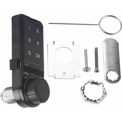 Cerradura con teclado táctil, acceso mediante contraseña y llave para armario de seguridad electrónico digital con código L=30 mm