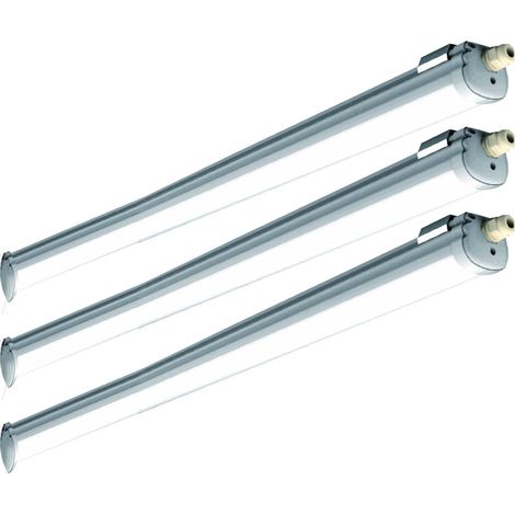 Plafoniere a LED per stanze a prova di umidità 150 cm lampade per stanze a prova di umidità Lampade per garage a LED da 150 cm Tubo LED, IP65, 1x LED 32W 5120Lm bianco neutro, set di 3