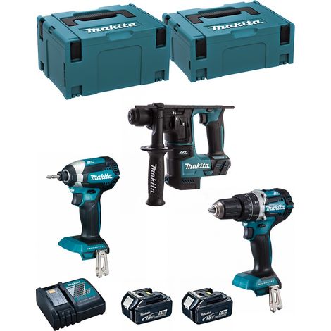 MAKITA Kit MK305RTJ (DHR171 DHP484 DTD153 2 x 5,0 Ah DC18RC MAKPAC 2 MAKPAC 3)
