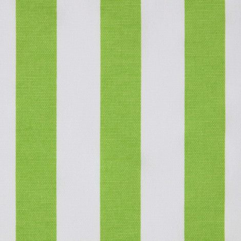HOMESCAPES Grün-weiß gestreifter Baumwollstoff – Meterware breite Streifen, 150 cm breit