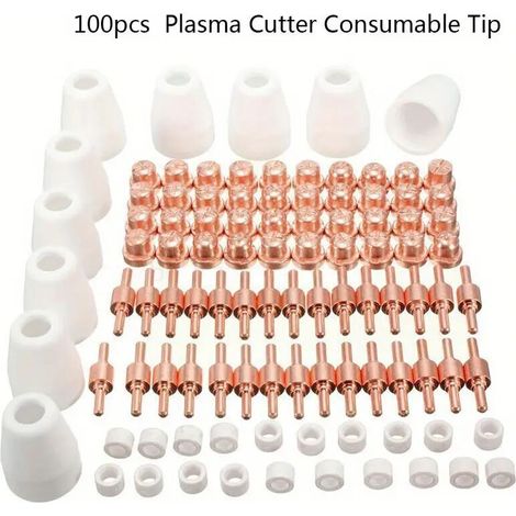 100 electrodes for plasma nozzles, plasma cutting nozzles, consumables for air plasma cutting, plasma cutter for LG-40 PT-31 CUT40 CUT50 (1/5)