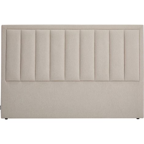 Tête de lit avec couture verticale - 160 cm - Tissu - Beige - RIVADIO (1/4)