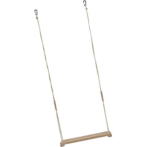 Balançoire en bois massif pour oiseaux, perchoir pour poules, perroquets et perruches, jouet suspendu robuste pour cage, ludique et naturel. (1/4)