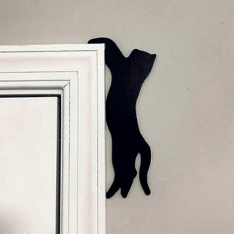 Déco de porte festive à thème chat pour embellir votre maison pendant les fêtes, ornement suspendu idéal pour la décoration intérieure de Noël. (1/3)