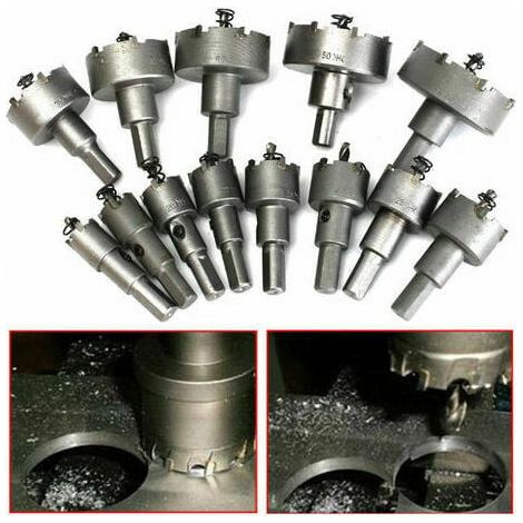 Scie cloche et trépan, Ensemble De Scie Cloche 13pcs Versailles, Foret De Scie Cloche, 16mm 53mm En Acier Inoxydable Scie Cloche Foret En Carbure De Tungstène Tct Forets En Métal Outils De Qui (1/4)