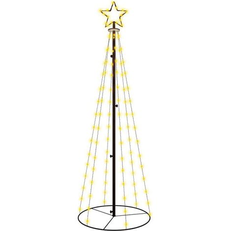 Sapin de Noël conique blanc chaud avec 108 lumières LED, 70 x 180 cm (1/5)