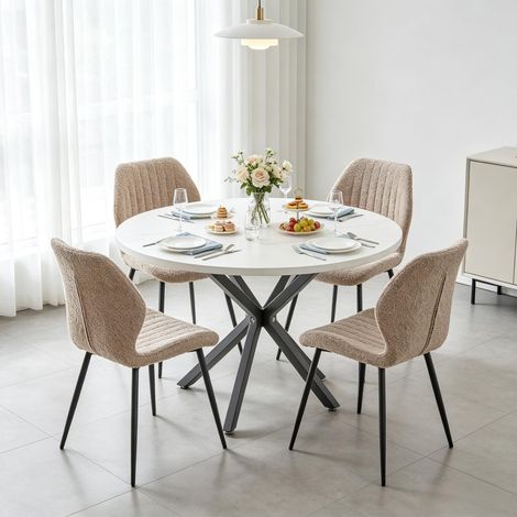 Elegante silla de tocador con acolchado suave, silla funcional, silla de cocina, silla de oficina, silla cómoda (solo con 4 sillas) (1/5)