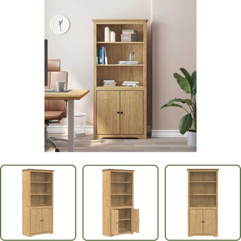 Bücherregal Wohnzimmer -  Bücherregal BODO Honigbraun 82 x 40 x 173 cm Holzwerkstoff (1/5)