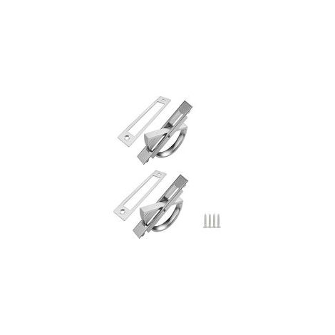 2 Pcs Poignée Encastrée, Poignées Invisibles Rotatives, Tatami Poignées Cachées pour Tiroir Armoire de Plancher, Tiroirs, Coiffeuses, etc(Argent) (1/5)