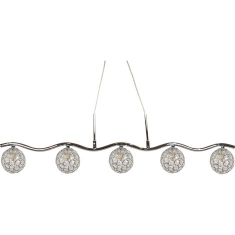 Lampadario sospeso Candellux Starlet cristallo cromato 5xG9 (1/2)