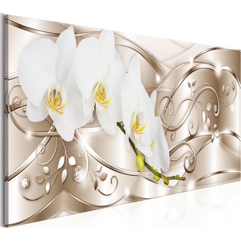 Quadro - Flowering (1 Part) Narrow Beige - 150x50 (1/4)