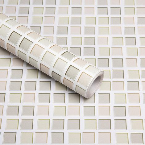 Adhesive Pour Cuisine Mosaïque Stickers Carrelage Autocollant  40x300cm Papier Peint Adhesif Mural Kaki Carrelage Adhesif Salle de Bain Vinyle Carreaux Décoratif Imperméable (1/5)