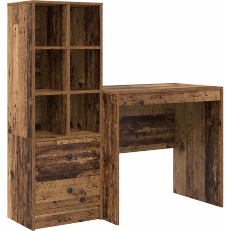 Maison Exclusive - Schreibtisch mit Schubladen mit Regal 2 pcs Al