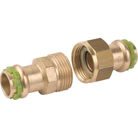 Raccord a sertir en bronze Contour V, raccord visse joint plat P 4330 diam. 35 mm