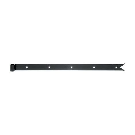 Penture Droite Noire 600mm Robuste, Finition Noire, Longue Portée - Alberts