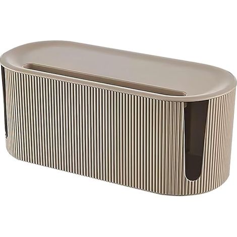 DAWRIS Cable Storage Box with Cover Multi-functional Management ABS Plastic Surge Protection for Multi Socket Cables Brown (1/5)