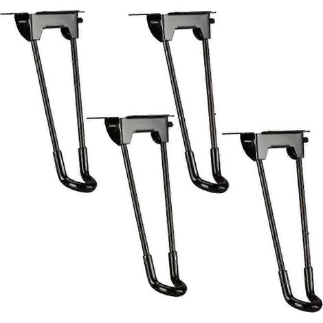 Quatre pieds de meubles en métal de 18,5 cm, en forme d'épingle à cheveux, avec une conception détachable et pliable pour protéger le sol et adaptés à une utilisation avec des meubles. (1/5)