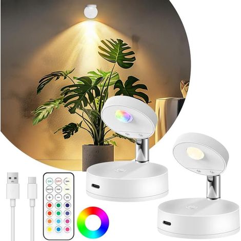 BelleRise - Lampe de croissance d'intérieur magnétique/murale avec minuterie et luminosité réglable pour serres, semis (bt) B (1/5)