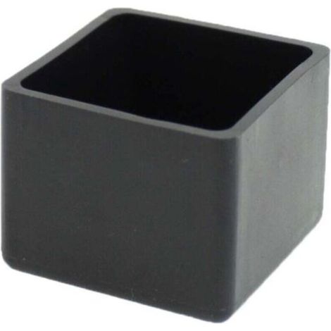 Embouts carrés en caoutchouc 4 pièces pour chaises, tables, pieds de meubles (40 mm noir)