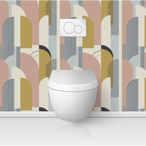 Crédence adhésive WC - Arches Design - 60x60 cm - Adhésif MAT (1/3)