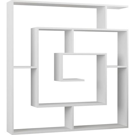 Étagère labyrinthe. Couleur Blanc. (Hauteur 129 cm/Largeur 125 cm/Profondeur 32 cm) (1/4)