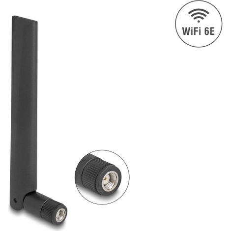 DeLOCK Delock WiFi 6E Antenne RP-SMA Stecker 3 dBi omnidirektional (89078)