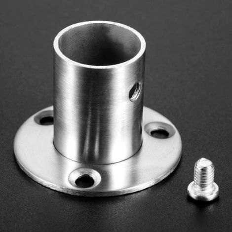 Lots de 2 Supports avec Bride pour Tringle de Penderie en Acier Inoxydable,19mm (1/4)