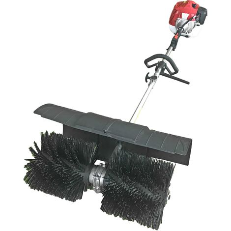 2,3PS 2-Takt Benzin Kehrmaschine Motorbesen Elektro Schneefräse Schneeschieber (1/5)