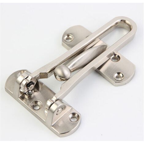 2Pack Entrebailleur de Sécurité Porte Acier Fenêtre Garde Verrou Porte d'Entrée Sans Chaîne Loquet de Verrouillage Pour Fenêtre Porte, Empêche l'Entrée Par Effraction (1/5)