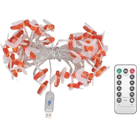 Wasserdichte LED-Lichterkette, 6 m, 40 LEDs, warmweiß, USB-betrieben, für Garten, Balkon und Außenbereich (1/5)