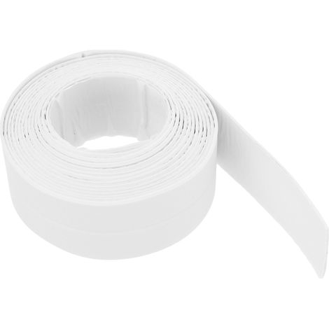 Ruban d'étanchéité adhésif PE 38mm, bande de joint auto-collante imperméable pour WC, salle de bain, angle mural, blanc (1/5)