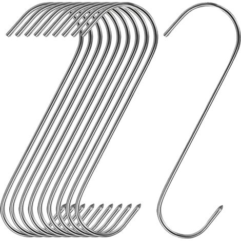 Edelstahl S-Haken, vielseitige Aufhängelösung, langlebige Konstruktion, 15cm-a, 20PCS (1/2)