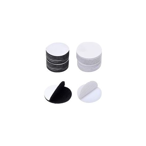 60 pièce (30 paires, 30mm) Scratch Autocollant Rond 30mm, Scratch Adhésif Rond Autocollant Adhésif Ronds Crochet et Boucle Adhésifs pour papier plastique verre cuir métal vêtements