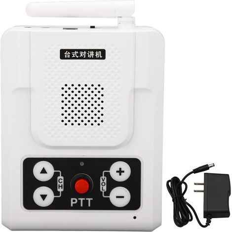 Système d'interphone sans fil 5W 80dB réglable, son clair et puissant, blanc, forte pénétration, pour maison bureau, prise US (1/5)