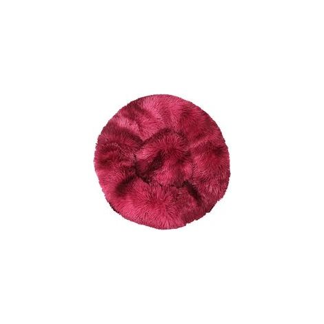 Coussin moelleux lavable pour chat et chien, tie-dye vin rouge, 70 cm –