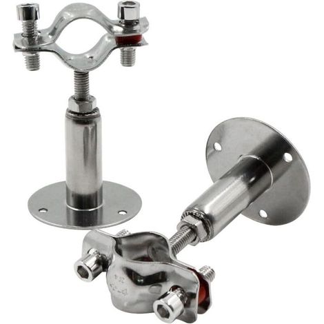 Support Pince Tuyaux Collier Serrage - Réglable Plafond Fixation Murale Colliers de en Acier Inoxydable Diamtre 25-27mm Hauteur 50-100mm pour Tubes Tiges Tuyau Mural Gaz, 2 Pièce (1/4)