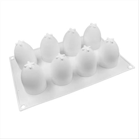 3D-Gipsform in Eiform mit 8 Mulden, zum Basteln und Dekorieren (1/5)