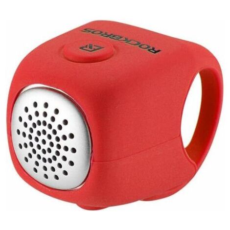Sonnettes Électrique Vélo, Klaxon Vélo Électronique, Mini Avertisseur Sonore Cloche Étanche Bell 80dB, Universelle Fixation Élastique en Silicone (Rouge)
