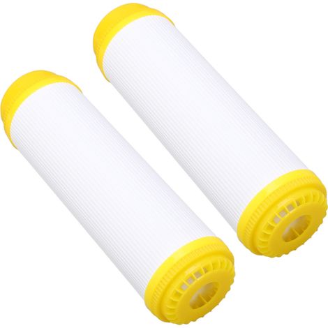 Cartouche filtrante 10 pouces charbon actif T33, pack de 2, universelle, compatible avec systèmes de filtration d'eau domestiques. (1/5)