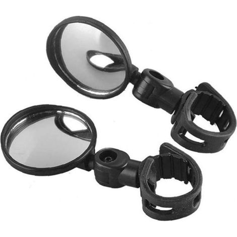 Zwei Fahrradspiegel, geeignet für Elektroroller, verstellbare Spiegelreflektoren, verstellbarer Lenker, 5,3 cm, schwarz.