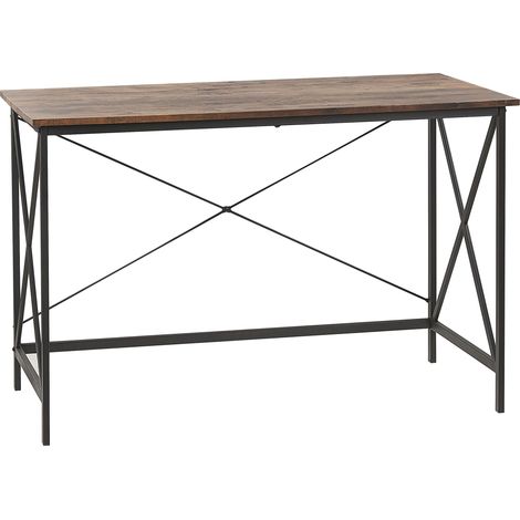 Home Office Desk FUTON Dark Brown 115 cm 60 cm