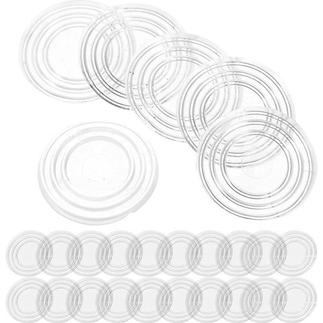 100 patins antidérapants transparents pour meubles, ronds (1/5)
